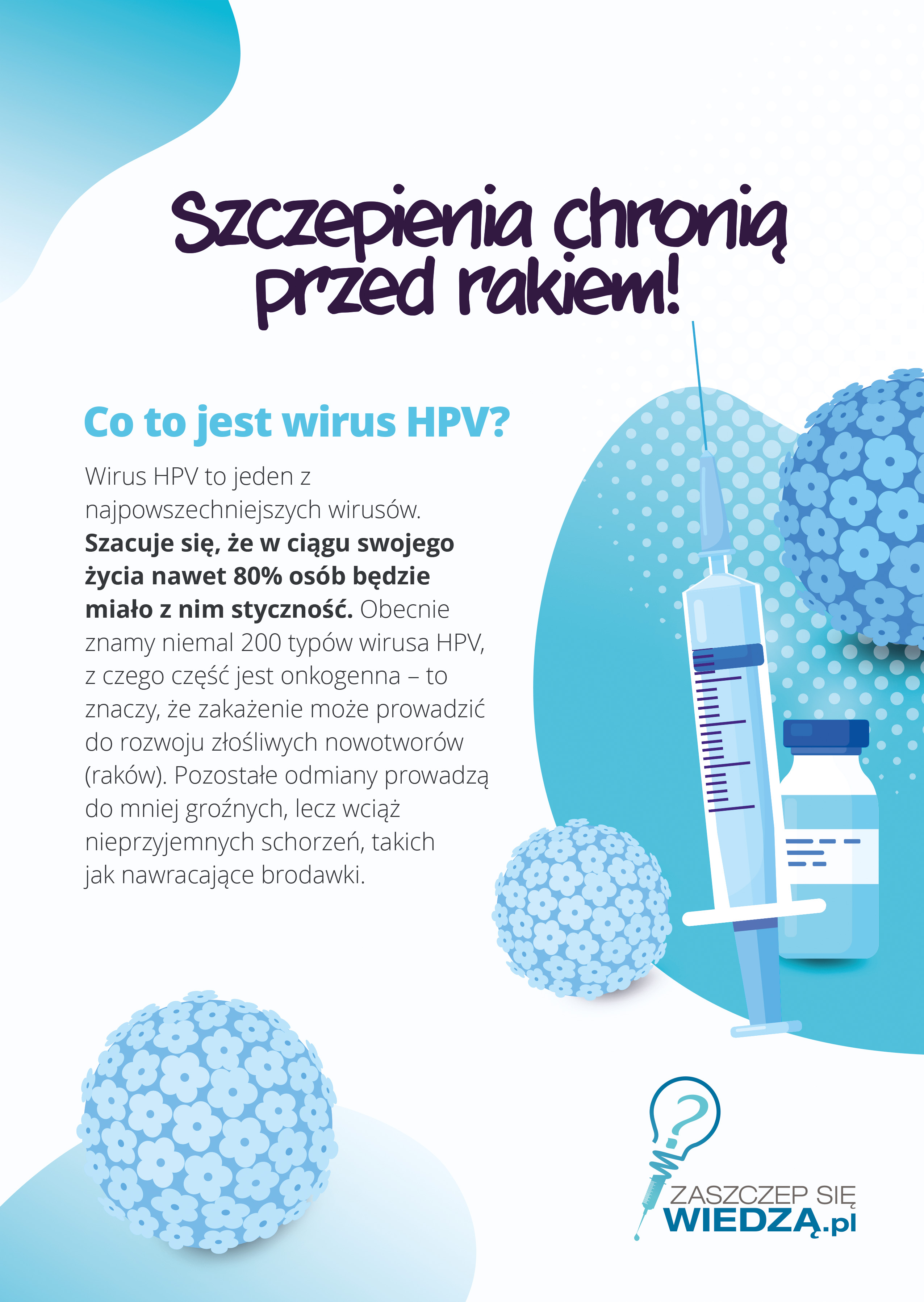 Bezpłatne i dobrowolne szczepienia przeciwko HPV dla dzieci w wieku 12-13 lat.